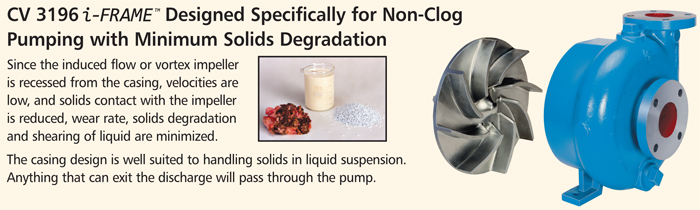 Non-Clog Pumping With Minimum Solids Degradation 